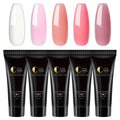 5 Colors Nail Extension Gel Kit with 36W Nail Lamp