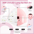 Base Coat & Top Coat with 36W Nail Lamp