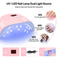 5 Colors Nail Extension Gel Kit with 36W Nail Lamp